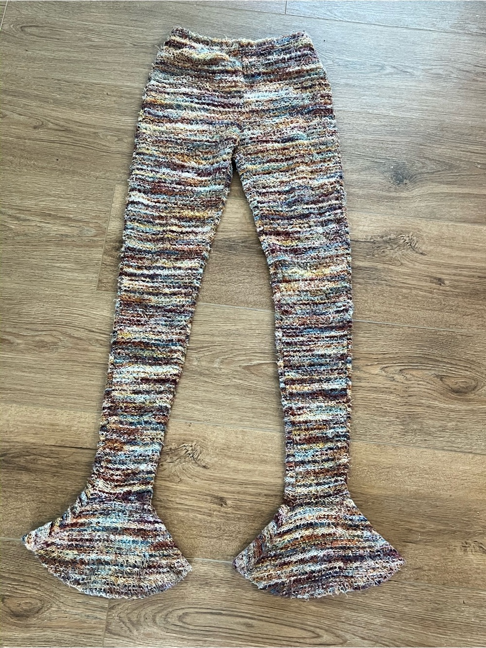 Multicolor Knit Flare pants